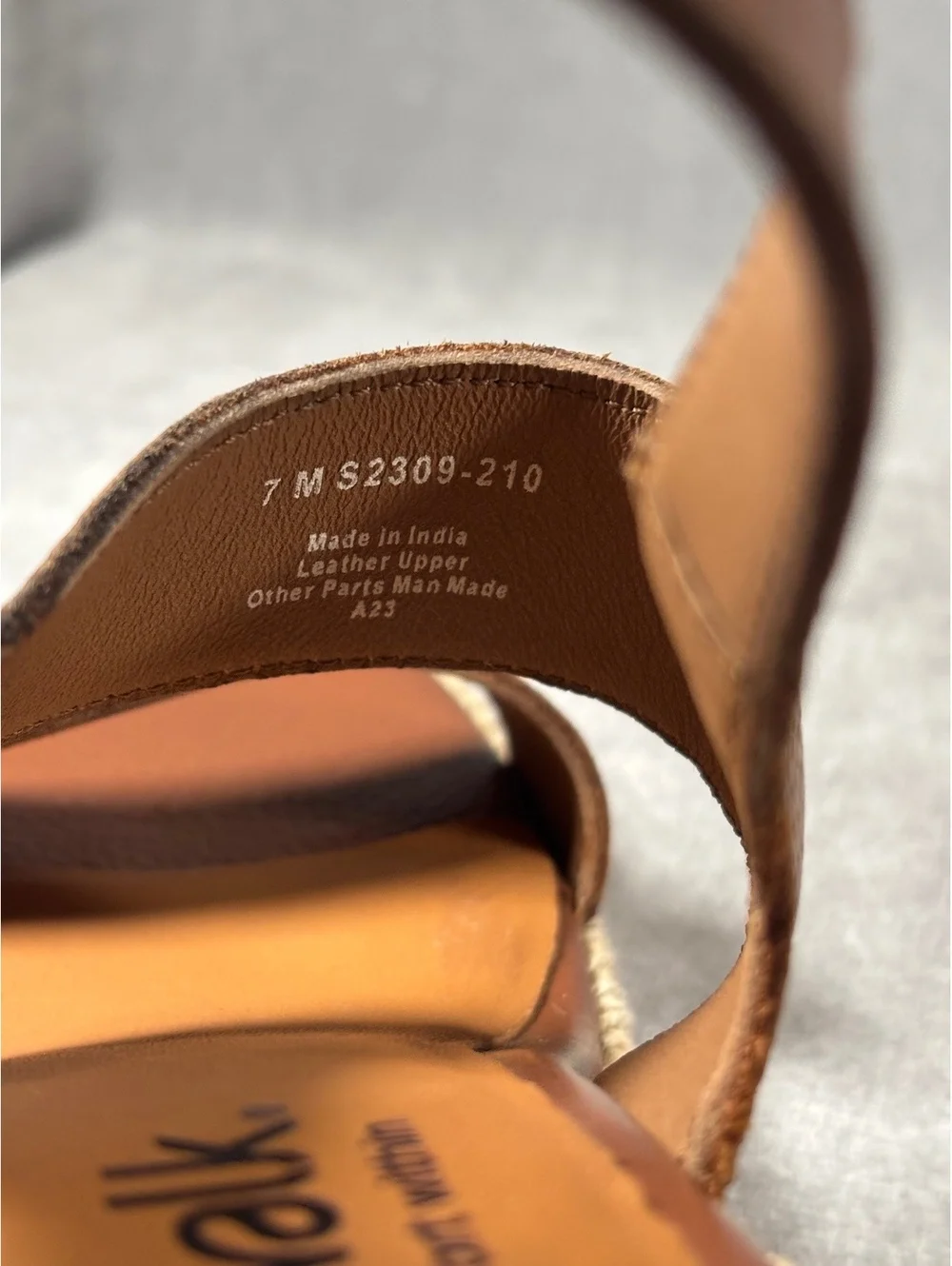 SoftWalk Women's Brown Leather Espadrille Wedge Sandals Size 7
